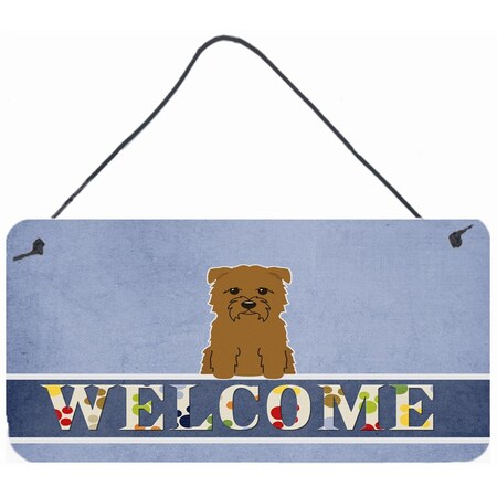 Carolines Treasures Glen of Imal Tan Welcome Wall or Door Hanging Prints BB5641DS812